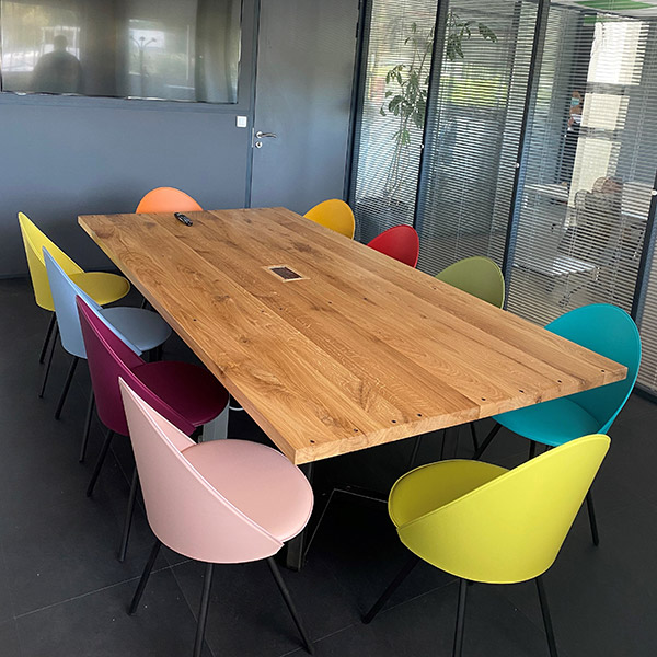 Table réunion chaise coloré SGM éco création